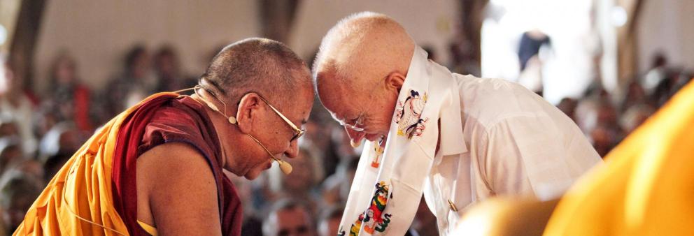 Lama Ole Nydahl und Sherab Gyaltsen Rinpoche