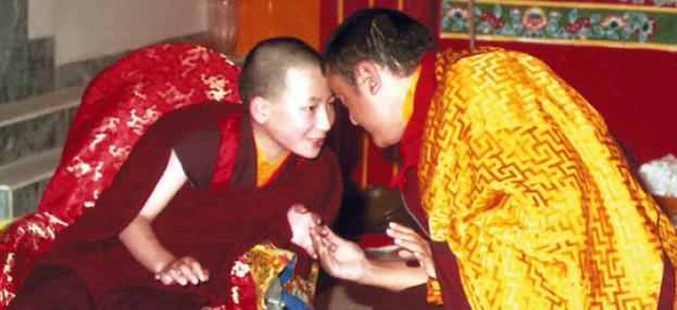 Karmapa Thaye Dorje und Shamar Rinpoche 1994 im KIBI