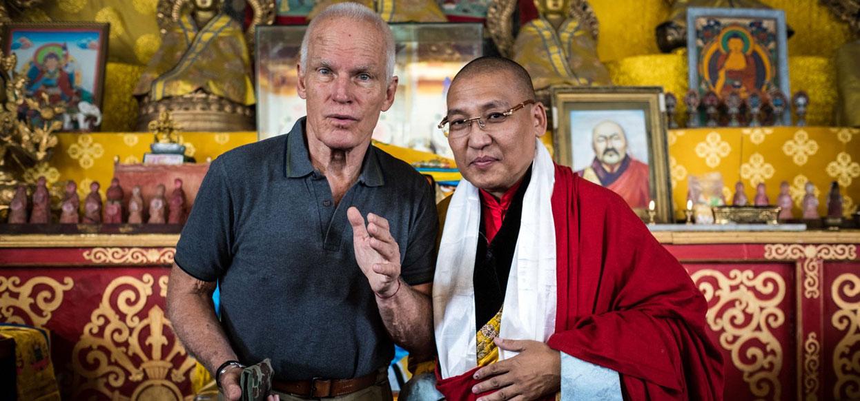 Lama Ole Nydahl mit Lama Taivansaikhan in Ulan Bator